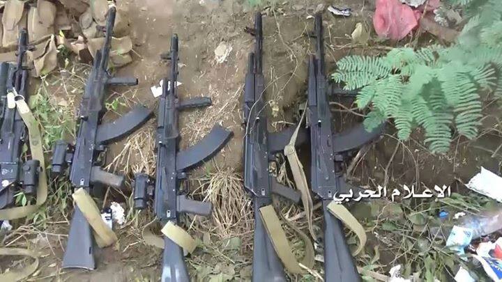 الأسلحة التي غنمها الجيش واللجان الشعبية في العملية