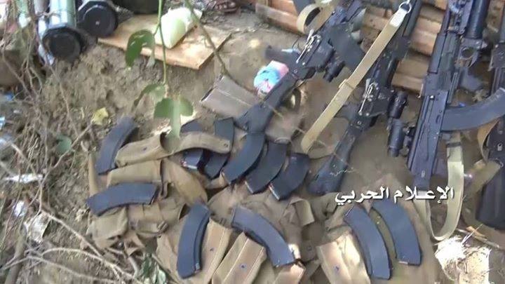 الأسلحة التي غنمها الجيش واللجان الشعبية في العملية