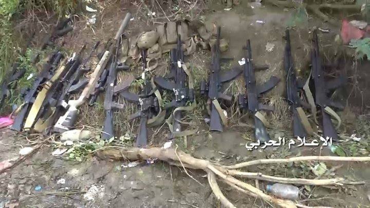 الأسلحة التي غنمها الجيش واللجان الشعبية في العملية