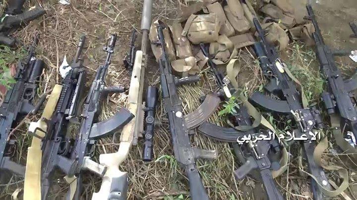الأسلحة التي غنمها الجيش واللجان الشعبية في العملية