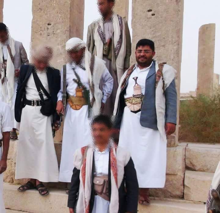 رئيس اللجنة الثورية العليا - محمد علي الحوثي في عرش بلقيس التاريخي