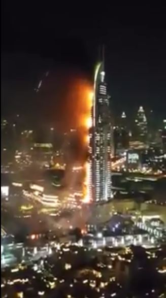 حريق هائل دبي
