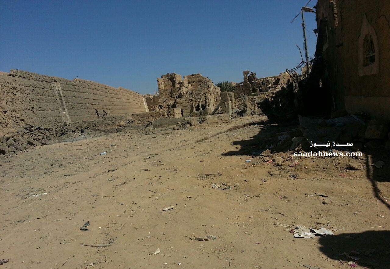 تهدم المنازل وتضررها بمدينة صعدة القديمة