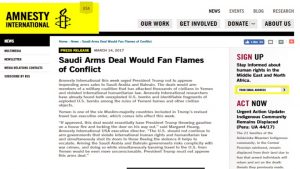 العفو الدولية: صفقة الأسلحة للسعودية تشعل الصراع