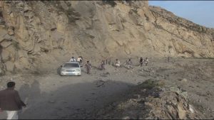 استهداف الطريق العام في منطقة بركان برازح صعدة للمرة الرابعة