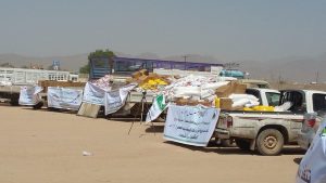 مؤسسة الشهداء تدشن توزيع السلة الرمضانية لأسر الشهداء بمحافظة صعدة (صور)