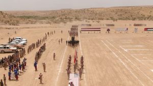 عرض عسكري لخريجي دورة “طوفان الأحرار” من منتسبي اللواءين الثاني والـ11 حرس حدود